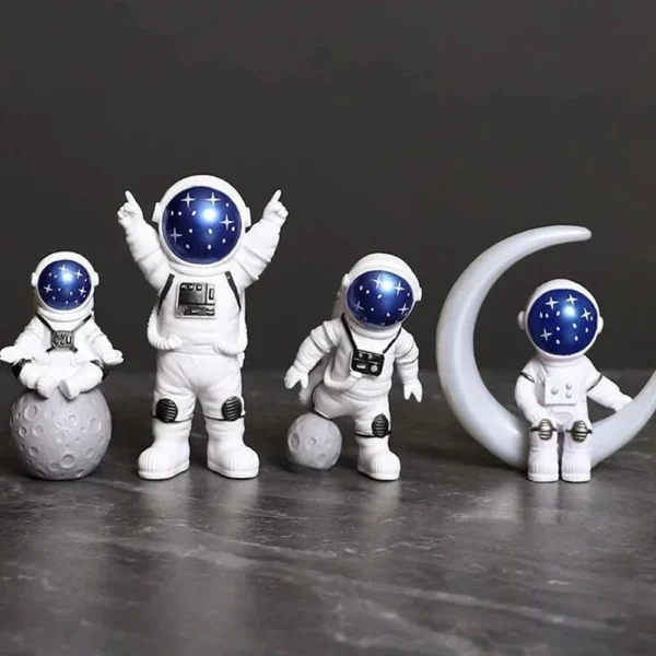kf S566755aad62e41709ec29bf23d6ded73A 4 pcs Astronaut Figure Statue Figurine Spaceman Sculpture Educational Toy Desktop Home Decoration Astronaut Model For Markeet